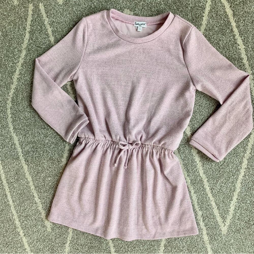 Splendid Pink and Sparkle Silver Sweater Dress Size 5/6